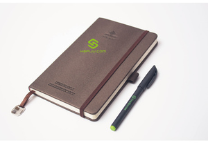 Carnets <span class=keywords><strong>de</strong></span> notes A5 à points, cuir marron, personnalisé, couverture rigide pour agenda, Journal intime, avec Logo ou marque <span class=keywords><strong>de</strong></span> Page - Product Image 6