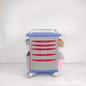 Carrito de Tratamiento Multifuncional, Carrito de Enfermería Móvil de ABS, 890*520*824-1024, Uso Hospitalario - Product Image 2