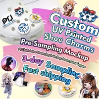 Breloques en PVC de haute qualité avec impression UV, personnalisables, pour la décoration de chaussures, sandales, sacs, accessoires DIY, clips pour boucles de chaussures