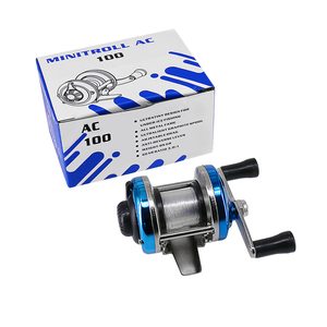 Carrete de Pesca Mini FISHGANG, Cuerpo de Plástico y Metal, AC100, con Línea Gratis, 1BB, Carrete de Pesca para Bote de Hielo - Product Image 1