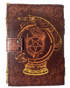 Cuaderno de Cuero con Estampado de Pentagrama, Encuadernado, Cuadernos de Cuero Únicos, Logotipo Personalizado, Papel Ecológico, Cierre con Candado para Viajes - Product Image 3