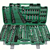 Juego de herramientas de llave compacta de 216 piezas de buena calidad, juego de llaves de trinquete, kit de herramientas de reparación para el hogar