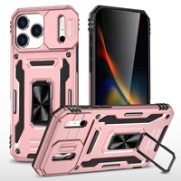 Coque magnétique rotative à 360° pour iPhone 18 17 Air 16 15 14 Plus 13 12 11 Pro Max avec protection d'objectif coulissante et support anneau