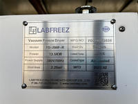 LABFREEZ 20kg Pilot Siliconenolie Circulerende Probiotica Polypeptide Voedsel Fruit Lyofilisator Vacuüm Vriesdroger