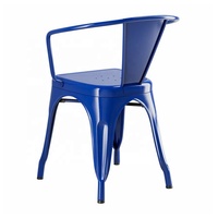 Chaise en métal de cuisine argentée nouveau Design Solution de sièges colorés d'extérieur pour cafés salles de bains ateliers de caves à vin