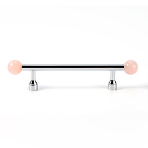 Maxery đánh bóng Chrome tủ xử lý rắn brass gỗ xử lý tùy chỉnh đá quý màu xanh lá cây Aventurine màu hồng ngọc trang trí nội thất phần cứng - Product Image 4