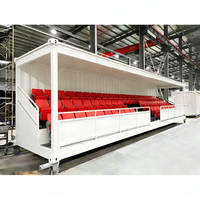 Siège de tribune VIP commercial extérieur pour stade, siège en métal creux moulé par soufflage pour terrain de sport extérieur, tribune portable à vendre