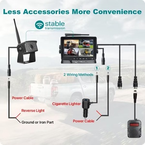 Iposter 7in không dây Quad chia ai BSD báo động với ghi âm vòng lặp amx 256G báo động với 4 IR không dây đảo ngược máy ảnh <span class=keywords><strong>Kit</strong></span> - Product Image 3