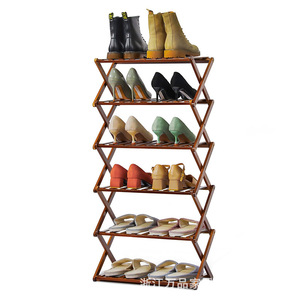 Bamboo Multi Layer Foldable <b>Shoe</b> <b>Rack</b> 98x25x82 Cm Stackable Freestanding Space Saving Entryway Organizer - Product Image 4