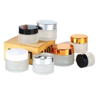 Bouteilles et pots cosmétiques en verre givré personnalisés 10g 15g 20g 30g 50g 100g 30ml 40ml 50ml 60ml 80ml 100ml 120ml 150ml 200ml 230ml