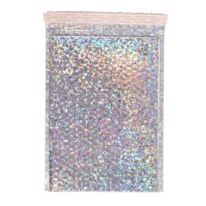 Bolsa de sobres de burbujas de aluminio holográfico láser, suministros para pequeñas empresas, sobres acolchados, sobres de burbujas, bolsas de correo - Product Image 2
