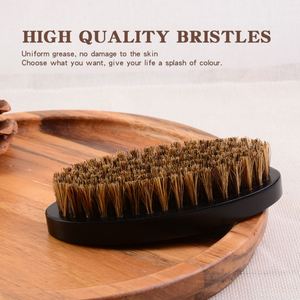 Brosse à barbe en bois de haute qualité pour homme avec logo personnalisé, poils de sanglier doux, brosse à barbe démêlante - Product Image 6