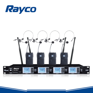 Microphone sans fil UHF professionnel à quatre canaux pour karaoké, OEM disponible, directivité cardioïde, fabriqué en métal et plastique - Product Image 5