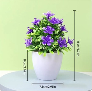 Plante Artificielle <span class=keywords><strong>en</strong></span> <span class=keywords><strong>Pot</strong></span>, Décoration de Fleur Artificielle, Bonsaï Rose <span class=keywords><strong>en</strong></span> Plastique, Décoration de Bureau Intérieure à Domicile, Prunier à Cinq Feuilles, Vente <span class=keywords><strong>en</strong></span> Gros - Product Image 4