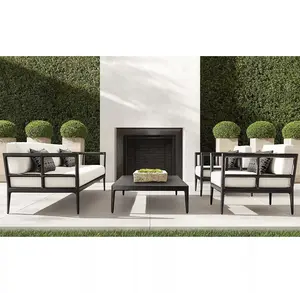 Outdoor Furniture Aluminum Frame Patio Garden Set Hotel UV resistant Rope Woven Outdoor Sofa