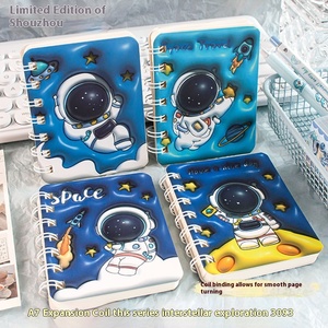 Dessin animé mignon A7 cahier gonflable papeterie en spirale haut de gamme pour les étudiants du primaire couverture en papier haute apparence en gros - Product Image 3