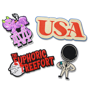 New Style Custom Round Square Patches Embroidered Patch Sew on Iron on Bulk for Clothes and Hats - Product Image 6