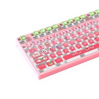 Teclado Mecánico para Juegos con Cable USB de 87 Teclas, Retroiluminado, con Teclas ABS Transparentes de Doble Capa Estilo Pudding de Leche, Personalizable