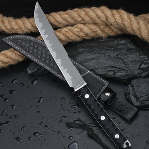 Cuchillo de Supervivencia Samurai Lord, Hoja de Acero Inoxidable Personalizable, Mango de Madera con Diseño de Dragón, para Caza, Bricolaje, Uso Industrial, OEM, Mini - Product Image 4