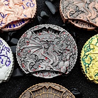Dés de jeu en métal DND, Dragon Arc-en-ciel Magique, pour RPG et Roulette, en vrac