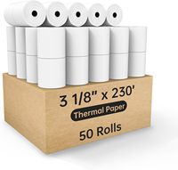 Rouleaux de papier thermique monocouche APZ écologiques, économiques, blancs, 60g, 80x80mm pour les petites caisses de supermarché