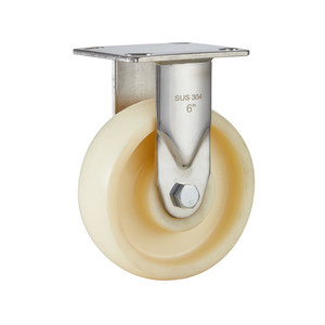 4 "5" 6 "8" Hochleistungs-Edelstahl-<span class=keywords><strong>Nylon</strong></span> rolle SUS304 <span class=keywords><strong>Nylon</strong></span> räder Wagen rollen Räder Maschinen ausrüstung Nachlauf - Product Image 1