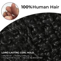 Nouvelles extensions de cheveux bouclés brésiliens Remy Birmanes de 16 à 24 pouces pour tresses et tresses sans nœuds avec double trame machine 2026