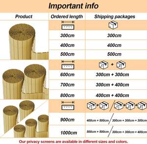 سجادة حماية خصوصية من كلوريد الخيزران من كلوريد البولي فينيل من TAK للحديقة ، سياج خصوصية ، سياج شاشة خصوصية للشرفة - Product Image 6