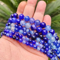 Perles rondes en jade Dong Ling multicolores naturelles en vrac, vente en gros, fournitures pour la fabrication de bijoux, bracelets et colliers DIY