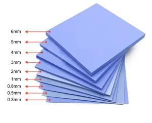 Venda quente Isolamento Silicone Pad Com 1W 2W 3W 6W 8W 10W 12W 0.25 ~ 20mm Espessura Folha Térmica Isolador para CPU GPU