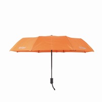 Parapluie pliant automatique 3 sections en pongée 190T 21 pouces*8k, avec cadre métallique et poignée en caoutchouc, idéal pour les promotions de retraite - Vente chaude