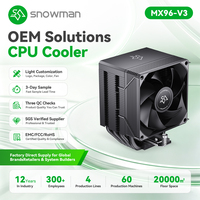 Enfriador de Aire para CPU SNOWMAN MX96 Económico Sin Luz, 6 Tubos de Calor, Ventilador Silencioso y Eficiente de Bajo Ruido para Procesadores de Escritorio Intel y AMD