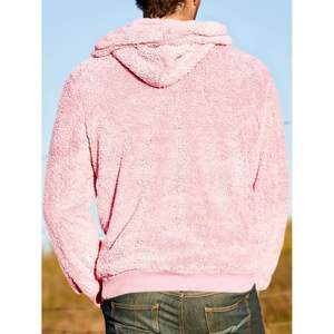 2025 hommes Sherpa polaire pull quart Zip sweat décontracté automne hiver chaud sweat 3D broderie solide motif XXS - Product Image 1