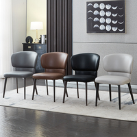 Chaises de café françaises modernes, meilleur mobilier, chaise de salle à manger en cuir, chaises de salle à manger en cuir pour cuisine et restaurant