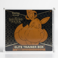 Boîtier acrylique ETB Shining Fates, boîte de présentation acrylique ETB avec couvercle magnétique, boîte acrylique UV Elite Trainer Box, boîte acrylique ETB