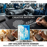Marqueurs pour tableau blanc géants ART WALKER effaçables à sec et à l'eau, pointe de 2 mm, pour papier