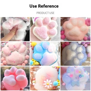 ของเล่นบีบซิลิโคนรูปเล็บแมว DIY แบบมีผงขนปุย กลิ่นมะพร้าว ไม่เหนียวเหนอะหนะ พร้อมเสียงดนตรี ดีไซน์เฉพาะจุด - Product Image 3