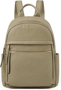 Genuine <b>Leather</b> Backpack Purse for Women Multi-functional Elegant Daypack <b>Soft</b> <b>Leather</b> Shoulder <b>Bag</b> Shopping Trip, Medium - Product Image 2