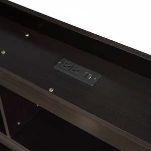 Espresso Full-Size a forma di L letto librerie con prese di corrente e porte di ricarica USB due cassetti - Product Image 1