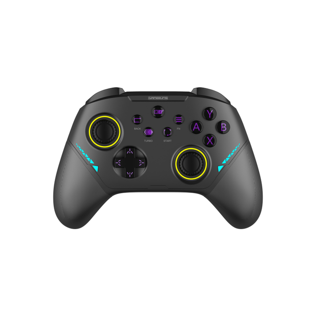 GAMINJA RGB Gamepad Joystick BT 2.4GHz Wireless Game Controller with Macro Programming for Android Smart Phone