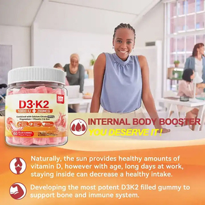 Gommes remplies de vitamine <span class=keywords><strong>D3</strong></span> <span class=keywords><strong>K2</strong></span> sans sucre avec complexe de vitamine B vitamine E zinc MCT huile soutien os dents force énergie immunitaire - Product Image 5