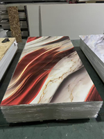 Panel de Pared de PVC con Acabado Brillante y Pintura UV, Diseño Moderno para Interiores, Paneles 3D con Efecto Mármol