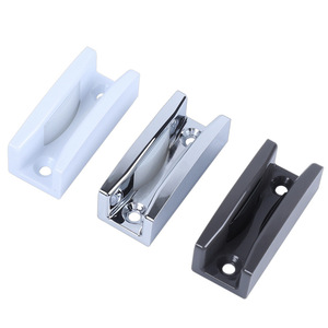 Roulette de porte de douche Juwoya, glissière à fente unique, noir et blanc, anti-oscillation, quincaillerie de rail inférieur - Product Image 1