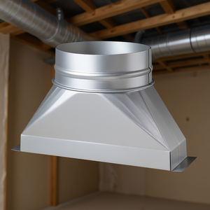 Manchon de raccordement pour conduit CVC 3-1/4 x 10 x 6 pouces en acier galvanisé, installation facile, modèle mural D0100X3LKV6 - Product Image 2