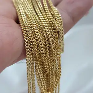 Maiyi-cadena de oro sólido de 9K, 10K, 14K, 18K, caja de cuerda, cadena trenzada de oro de 18K para hombres