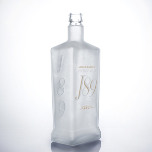 Cá nhân thiết kế thêm Flint 500ml 750ml 1000ml 1L biểu tượng tùy chỉnh nhãn tinh thần Gin Whisky rum Brandy chai thủy tinh với nắp - Product Image 2