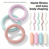 Haltère rond en caoutchouc, anneau d'énergie, barre de musculation pour le yoga, le Pilates, la gym, la maison, accessoires de fitness