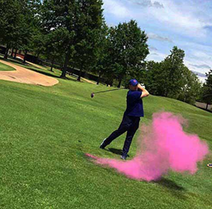 Género revelan azul y rosa niño o niña bebé ducha color <span class=keywords><strong>holi</strong></span> <span class=keywords><strong>polvo</strong></span> de pelota de golf - Product Image 2