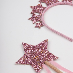 Trẻ Em Của Ngày Quà Tặng Sao Cổ Tích Cây Đũa Phép Cho Trẻ Em Cô Gái Long Lanh Công Chúa Ma Thuật Dính Với Long Lanh Headband Cổ Tích Cây Đũa Thần Thiết Lập - Product Image 6