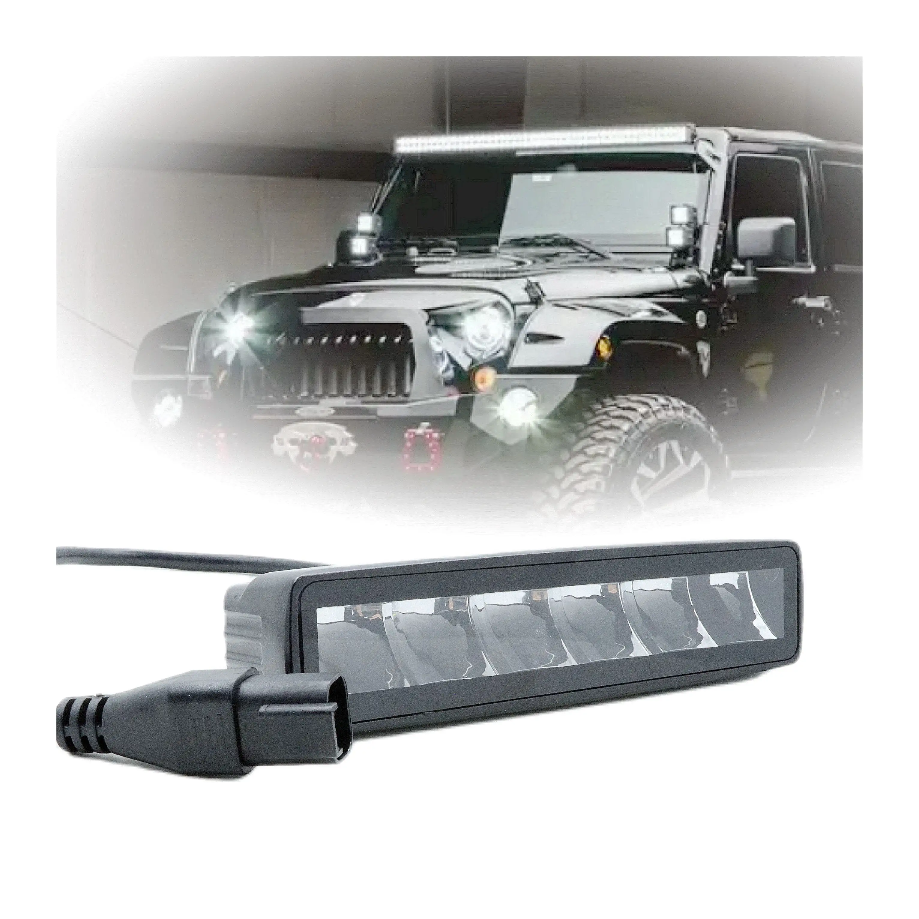 PLUSBEAM 12v 24v Led Work Light Bar sistema di illuminazione a fascio singolo Spot per la guida di camion fuoristrada 4x4 Suv